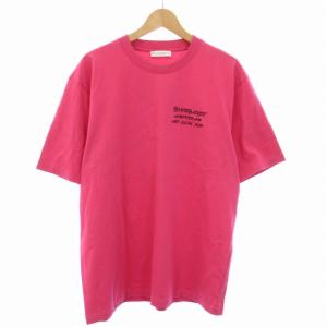 Tシャツ カットソー 半袖 ロゴ 刺繍 バックプリント M ピンク /TK