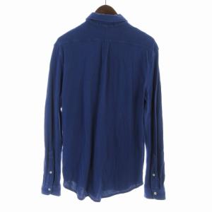 RALPH LAUREN カジュアルシャツ ロゴ 刺繍 長袖 S P 青 ブルー