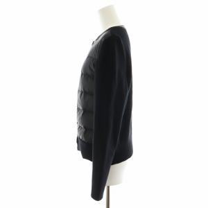 BALMAIN ニットジャケット ダウンジャケット 切替 ウール アウター 9 M 黒 ブラック