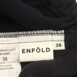 ENFOLD ワイドパンツ イージーパンツ ポリエステル 36 S ネイビー 紺 /G