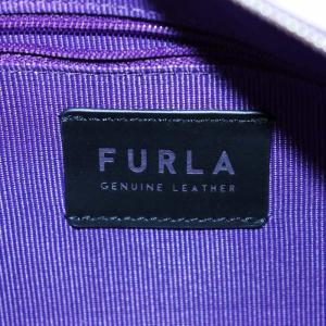 FURLA 新ロゴ ムーン MOON ショルダーバッグ ハンドバッグ 2way チェーン レザー 紫 パープル