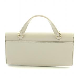 FURLA 新ロゴ 2WAY ショルダーウォレット 長財布 ハンドバッグ レザー チェーン グレージュ /BB
