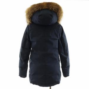 PYRENEX BORDEAUX ボルドージャケット ダウンジャケット フード ファー アウター 36 S 紺 ネイビー