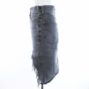 HYSTERIC GLAMOUR キンキー ジーンズ KINKY JEANS ミニスカート アシメ 変形 スリット カットオフ W24 S グレー