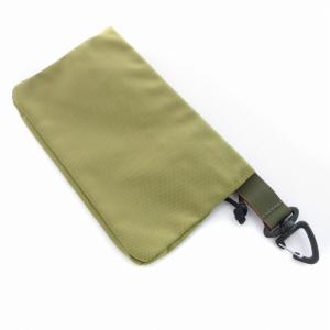 BRIEFING ポーチ 小物入れ スクエア型 ナイロン キャンバス カーキ