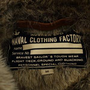 AVIREX N-1 PRIVATE JACKET デッキジャケット 切替 チェック柄 レザー M 茶 ブラウン