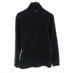 SHIPS コットン ローゲージ ドライバーズ ジップ ニット カーディガン ハイネック 長袖 S 紺 ネイビー /RO