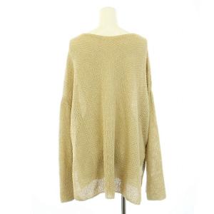 Spick&Span 24SS カノコ編みペーパーヤーン2WAYルーズニット カットソー 長袖 ベージュ 24080200509010