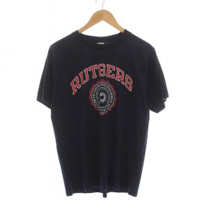 80s ヴィンテージ カレッジロゴ Tシャツ XL ネイビー