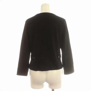 agnes b. プレッション カーディガン スナップボタン 長袖 T3 L 黒 ブラック