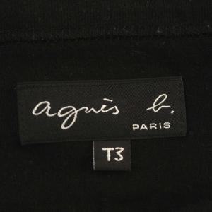 agnes b. プレッション カーディガン スナップボタン 長袖 T3 L 黒 ブラック