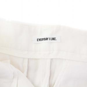 EVERYDAY I LIKE 24SS Summer ワイドパンツ 麻 リネン ハイウエスト 36 S 白 ホワイト