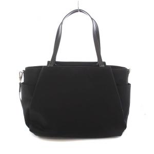 agnes b. トートバッグ ショルダーバッグ 2WAY ナイロン 黒 ブラック