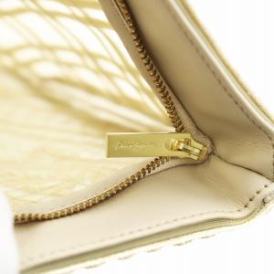 Mame Kurogouchi Cording Embroidery Pouch With Leather Strap ベージュ