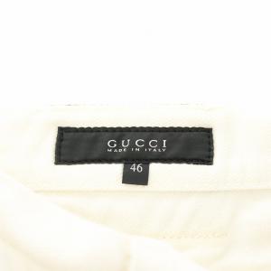 GUCCI チノパンツ チノパン ボタンフライ 46 S 白 ホワイト