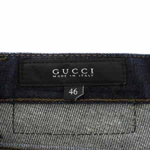 GUCCI デニムパンツ ジーンズ ジーパン ボタンフライ 46 S インディゴ
