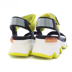 SOREL KINETIC SANDAL キネティックサンダル アンクルストラップ 5.5 22.5cm 黒 黄色