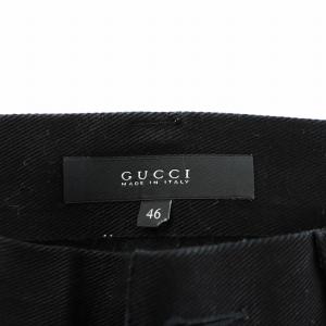 GUCCI パンツ ジッパーフライ 46 S 黒 ブラック