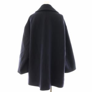 UNITED ARROWS MANTECO Aライン テーラードコート ダブル ミドル丈 ウール アウター 38 M 紺 ネイビー 15251444332