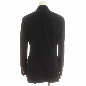 POLO RALPH LAUREN テーラードジャケット ニット素材 ブレザー 金ボタン 4 M ネイビー 紺