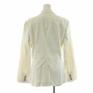 RALPH LAUREN テーラードジャケット シングル ブレザー ロゴ刺繍 6 L 白 ホワイト