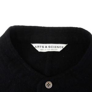 ARTS&SCIENCE カシミヤバンドカラーシャツ 3 S ブラック