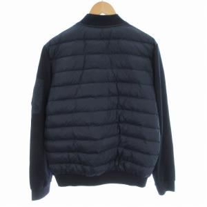 POLO RALPH LAUREN ダウンジャケット 袖切替 ロゴ刺繍 M 紺 ネイビー