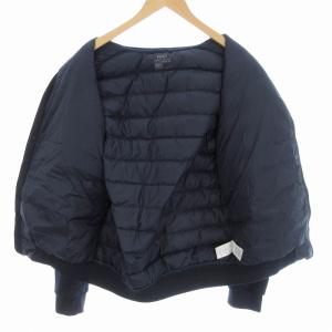 POLO RALPH LAUREN ダウンジャケット 袖切替 ロゴ刺繍 M 紺 ネイビー