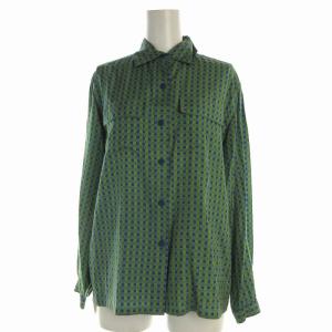 トロッター オブリーク ロゴ ドレスシャツ ブラウス 長袖 総柄