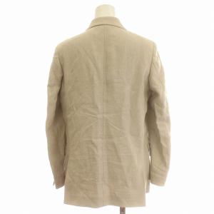 UNITED ARROWS 24SS リネン テーラードジャケット ダブル 麻 背抜き 36 S ベージュ