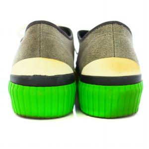 Julien David iNka LOW CUT スニーカー ローカット 厚底 スエード 43 27.5cm グレー 黄 イエロー