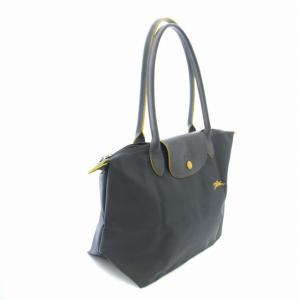 Longchamp ル プリアージュクラブ ハンドバッグ トートバッグ ナイロン 刺繍 グレー L2605619300