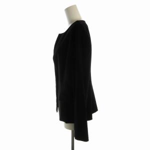 UNTITLED ノーカラージャケット シングルスーツ フォーマル 総裏地 42 XL 大きいサイズ 黒 ブラック /EE