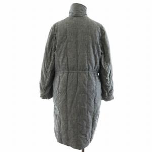 45rpm ダウンコート ロング丈 裏地チェック アウター 2 M グレー