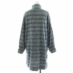 45rpm チュニック 長袖 ボーダー柄 コットン 1 S 青 ブルー /AN35