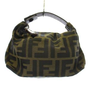 FENDI ポーチ ミニハンドバッグ ズッカ柄 カーキ ブラウン