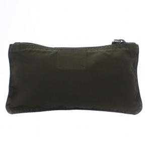 PRADA ポーチ 三角プレート ナイロン カーキ