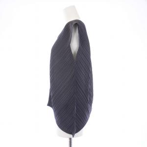 PLEATS PLEASE ISSEY MIYAKE イッセイミヤケ プリーツ ノースリーブカットソー Vネック 変形 3 L グレー PP53-JK664