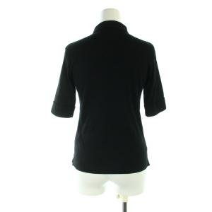 BURBERRY GOLF ゴルフウェア スポーツウェア ポロシャツ ニット ハーフジップ ノバチェック 五分袖 M 黒 ブラック