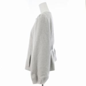 TO BE CHIC ノーカラージャケット アンゴラ ウール 40 L グレー