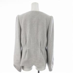 TO BE CHIC ノーカラージャケット アンゴラ ウール 40 L グレー