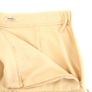 miumiu 2017年製 ティアード ミニ スカート ひざ丈 フレア 42 L ベージュ MG1116 /YT