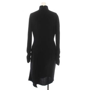 VALENTINO 変形 ワンピース ロング バックジップ 長袖 6 黒 ブラック