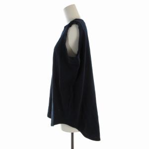 AMERICANA ワンポイント刺繍タンクトップ ニット クルーネック F 紺 ネイビー 24070587005610
