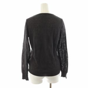 MARGARET HOWELL カーディガン ニット 麻 リネン 長袖 チャコールグレー