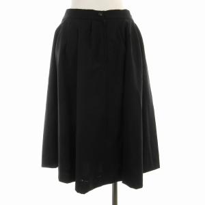 MARGARET HOWELL フレアスカート ひざ丈 1 S 黒 ブラック