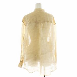 IENA 24SS ラミーバンドカラーWポケットシャツ ブラウス 長袖 38 M ベージュ 24050900501020