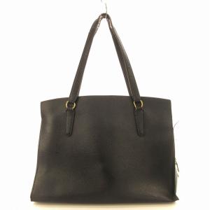 COACH テイタム キャリーオール トートバッグ ロゴ レザー スクエア型 鞄 黒 ブラック C4077