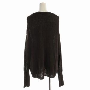 IENA 23SS テープヤーン2WAYVネックカーディガン ニット 麻 リネン混 長袖 F 茶 ブラウン 23080900701110