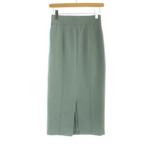 マルチストレッチ スリットロングスカート ミモレ タイト 1 S 青 ブルー